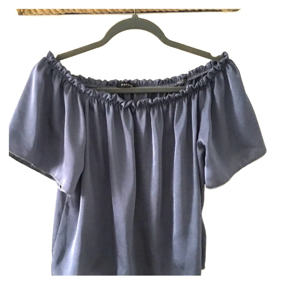 Blue Peasant Blouse